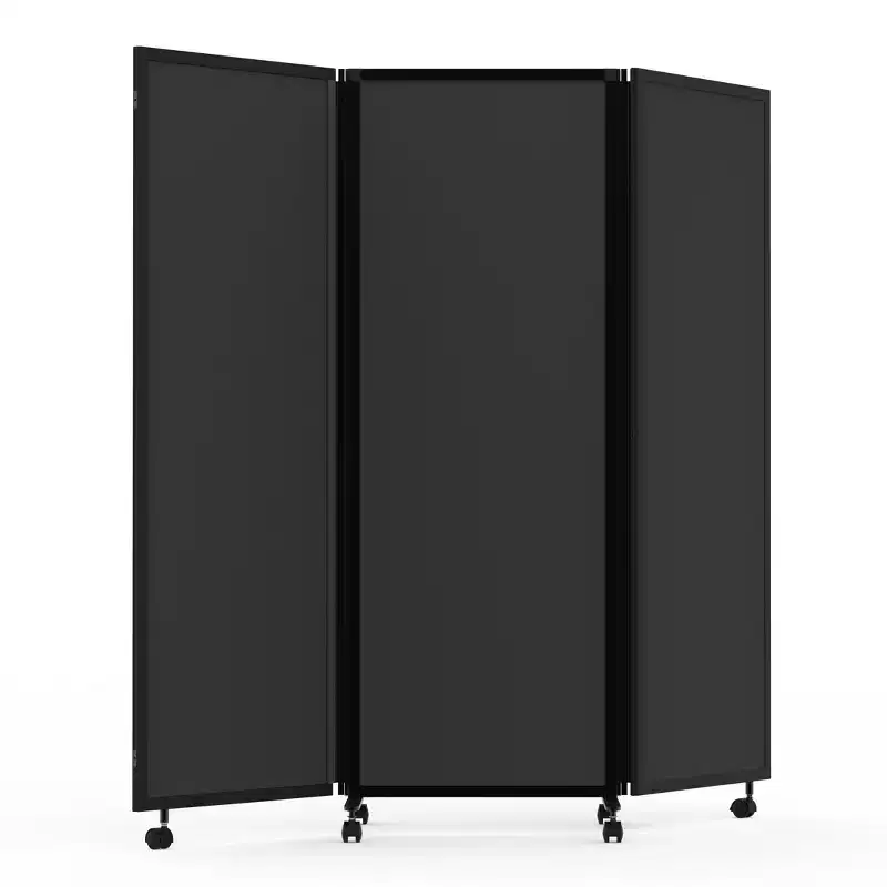 Three-Panel Trifold Room Divider Screen (71 x 65)