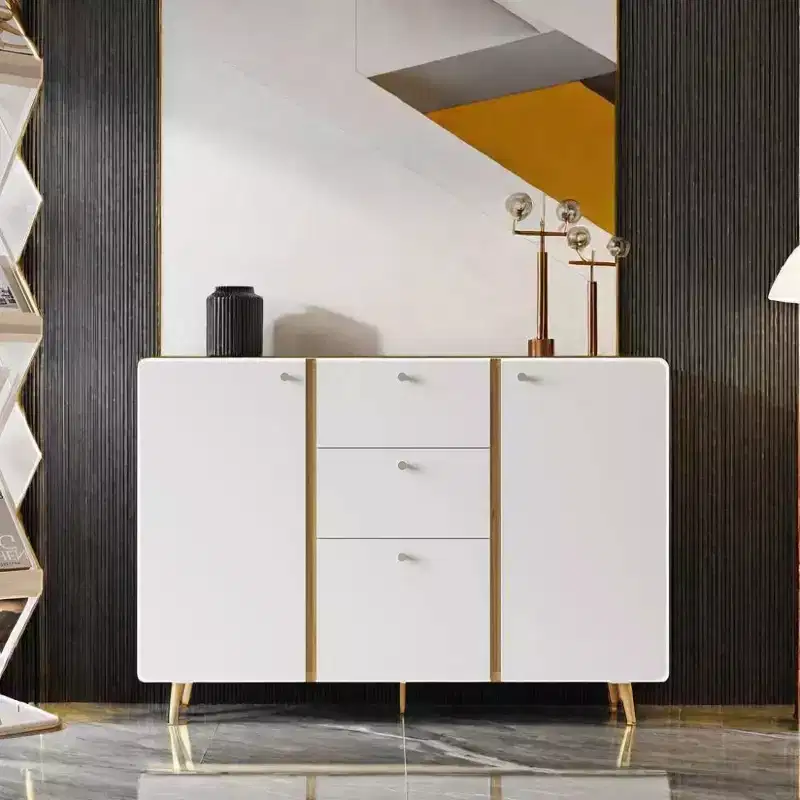 Okak Modern Storage Cabinet Dresser With 3 Drawers & 2 Doors,Sideboard Buffet Cabinet with Adjustable Shelf for Living Room,Diningroom,Kitchen