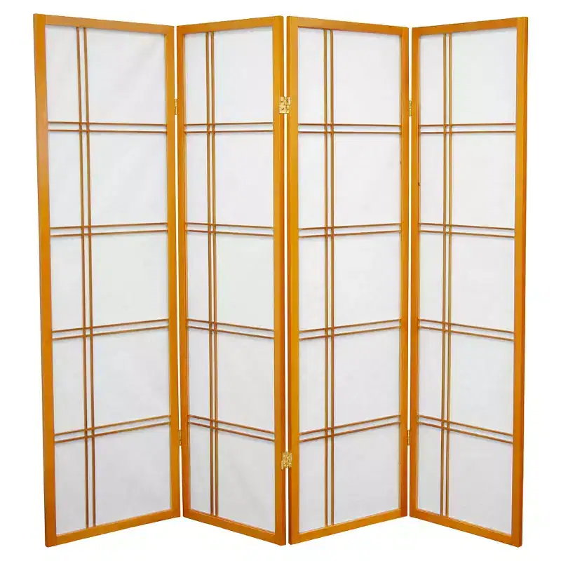 5 ft. Tall Double Cross Shoji Screen (4 Panels)