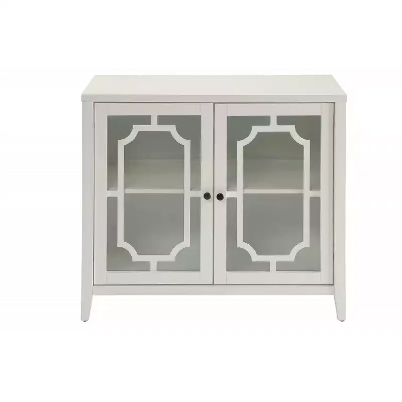 34 White Sideboard with Two Glass Doors