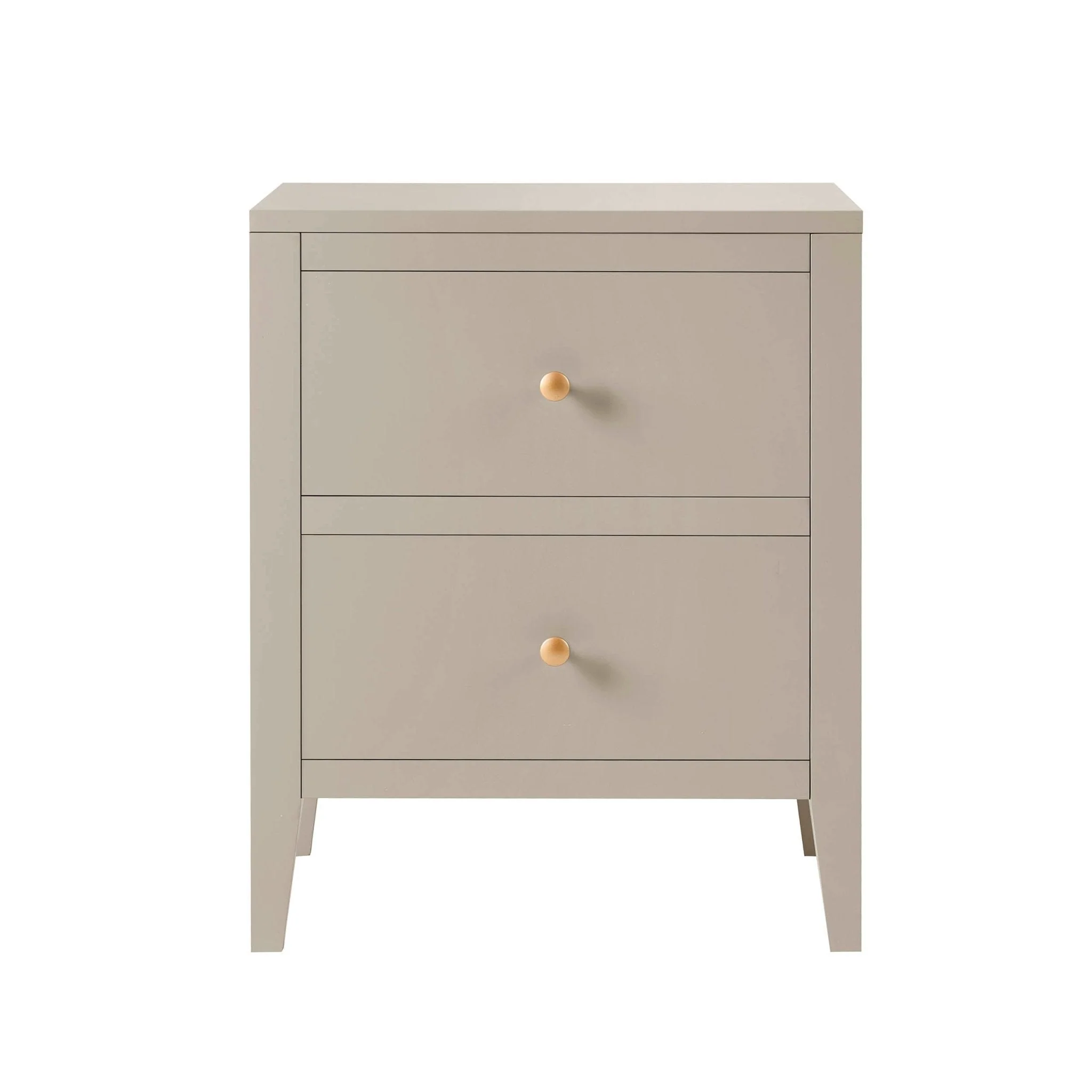 2 Drawer Bedside Table - Taupe
