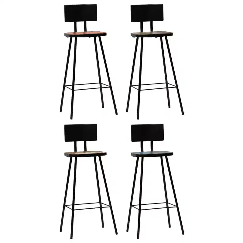 vidaXL Bar Chair Set of 2 Multicolor