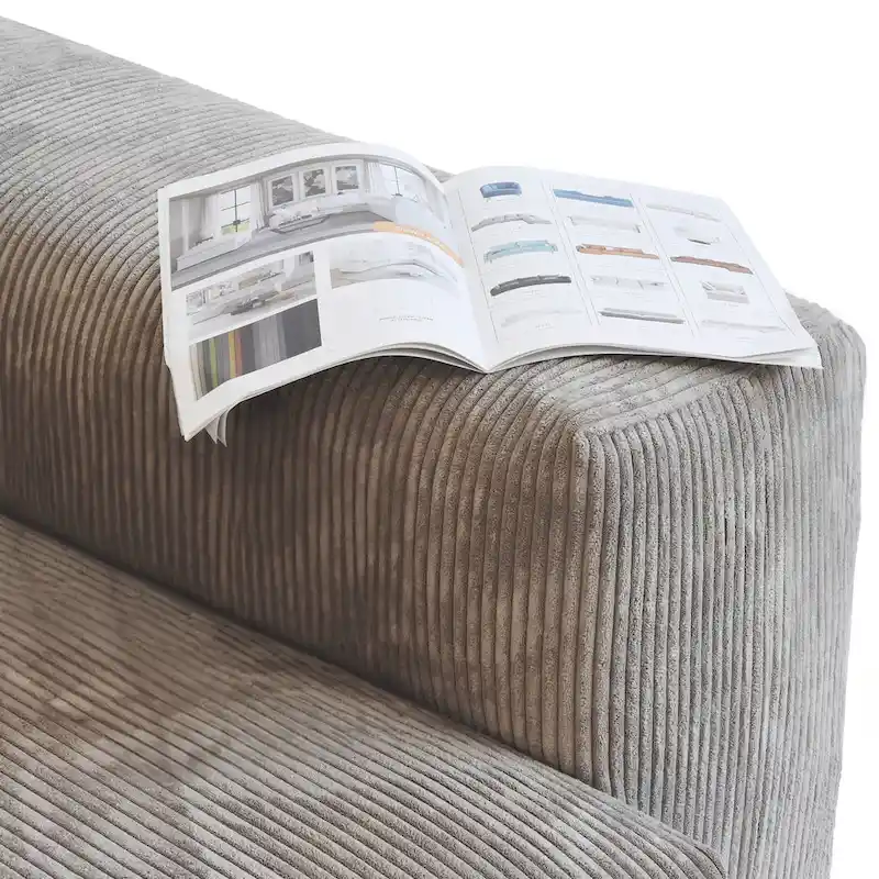 Sectional Couch Sofa with 4 Pillows, Modern Luxurious Modular Sectional Couch with Chaise Ottomans