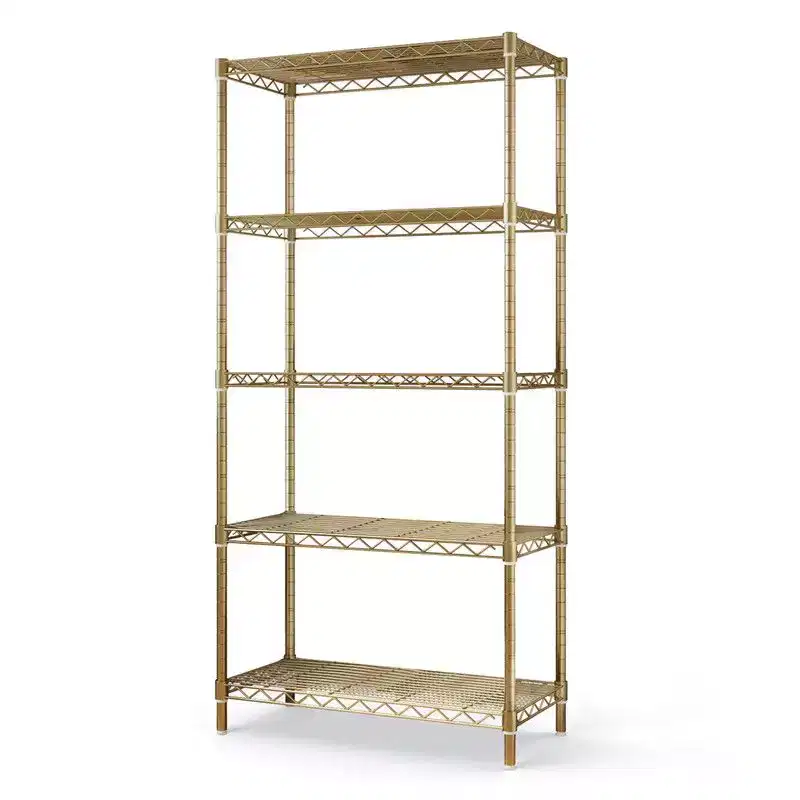 Karl Home 35 in.W Metal Shelving Unit with Wheels