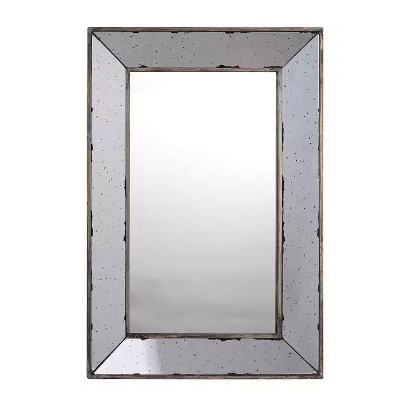 HomeRoots 20 Silver Framed Antiqued Accent Mirror