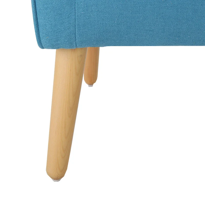 Upholstered Button-Tufted Accent Chair with Iron Hairpin Legs