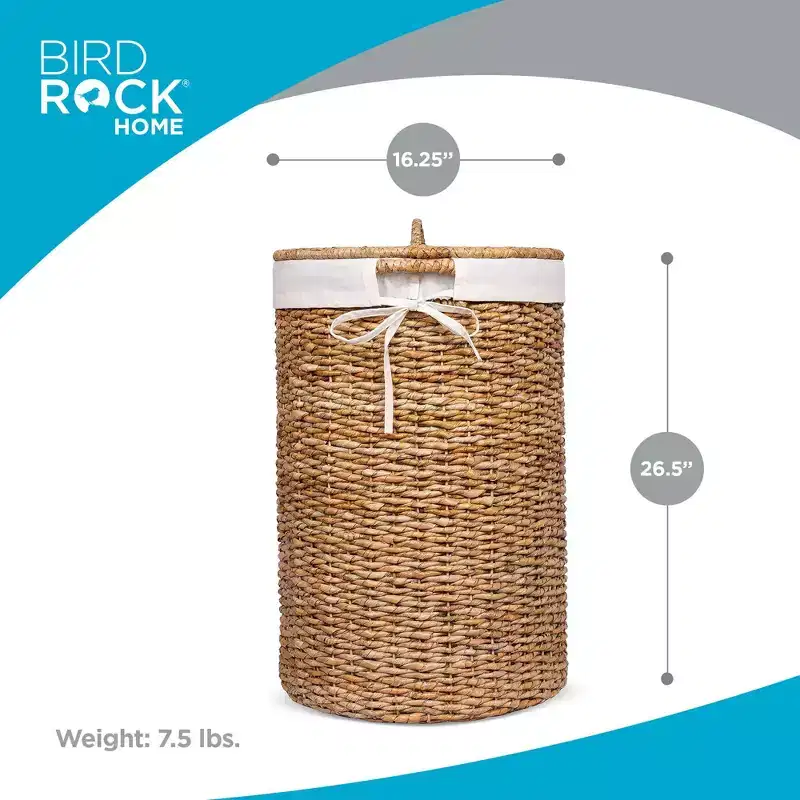 Seagrass Laundry Hamper with Liner - Natural
