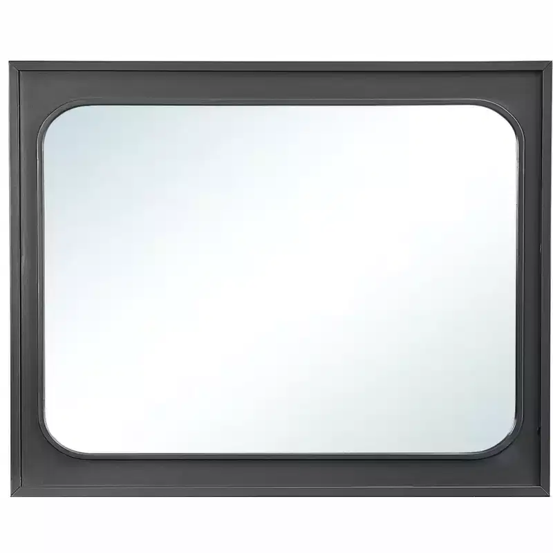 Passion Furniture Wave 45 in. W x 36 in. H Rectangle Wood Frame Wenge Dresser Mirror
