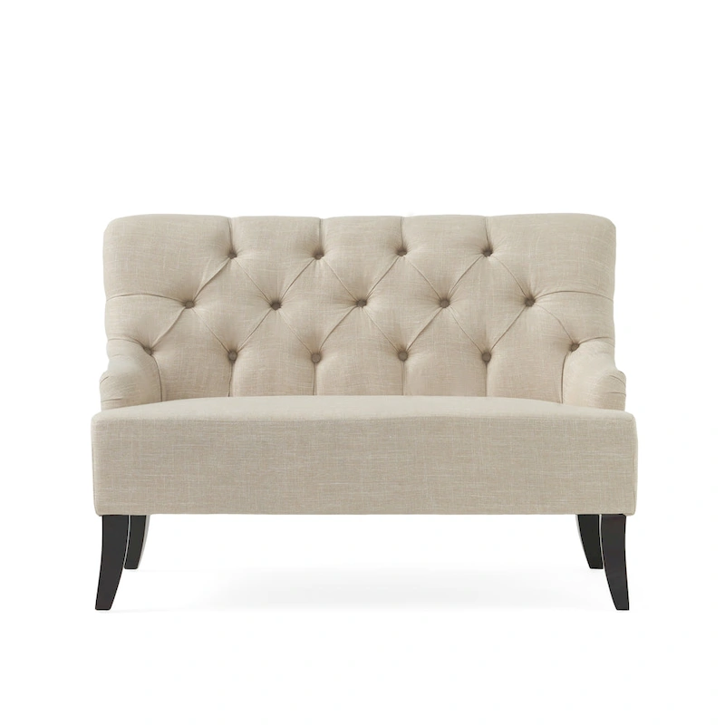 Nicole Polyester Blend Fabric Settee by Christopher Knight Home - 29.25L x 43.75W x 30.50H
