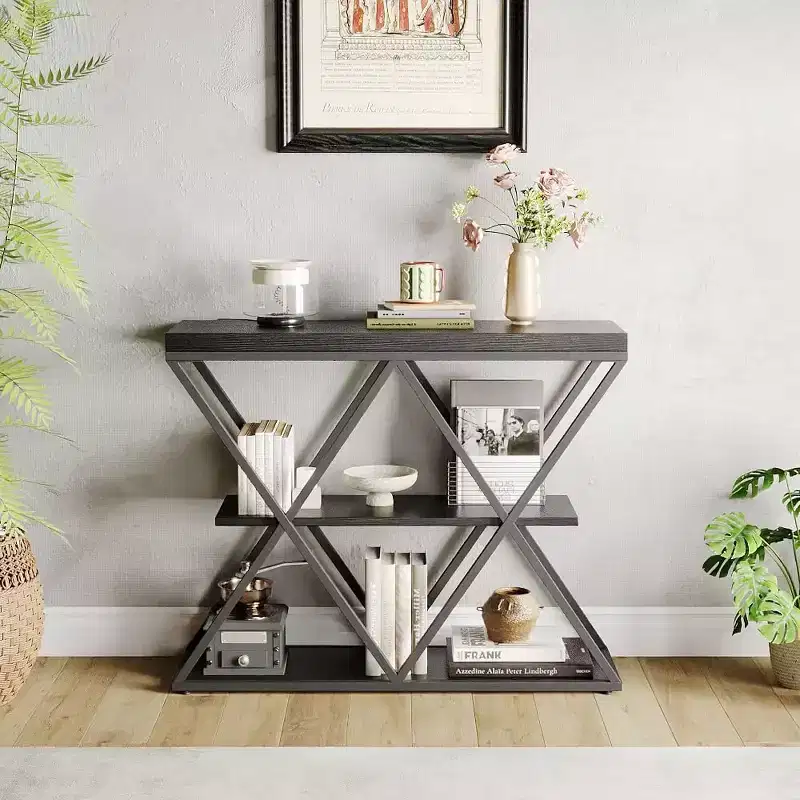 40 Entryway Console TableRectangular Sofa Table Behind The CouchFarmhouse Entryway Foyer Hallway Tables for Entrance, Living Room