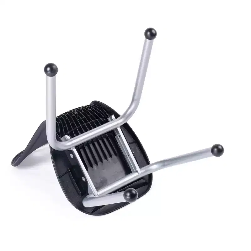 Bintiva Activity Table & Chair Set  24x48 Black Sprayed Edge Table with Adjustable Legs and 4 Black 14 ZUUL Classroom Chairs