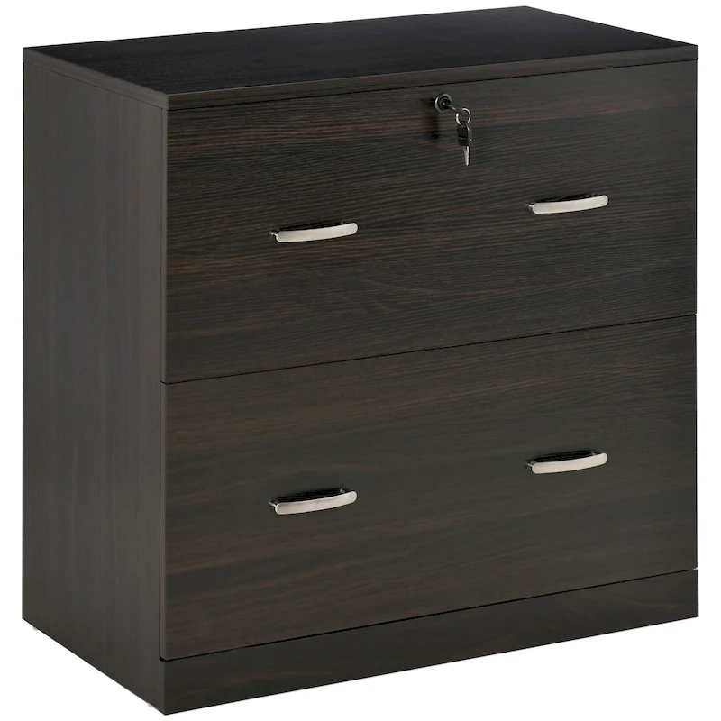 2-Drawer File Cabinet with Lock, Keys and Hanging Bar