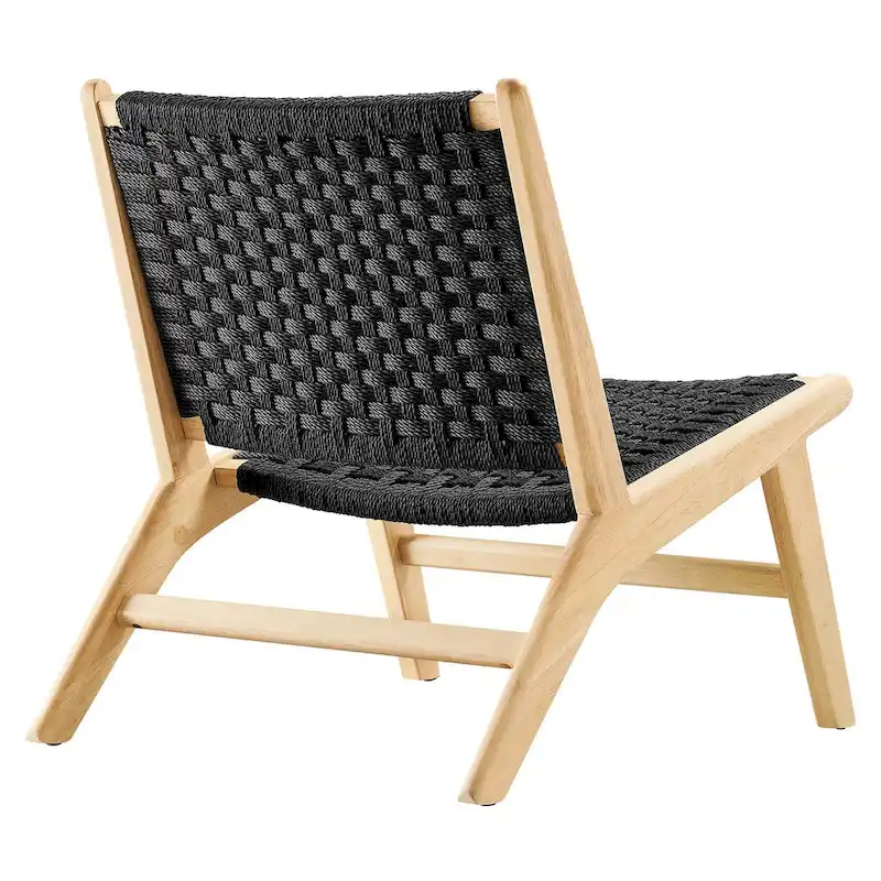 Saoirse Woven Rope Wood Accent Lounge Chair