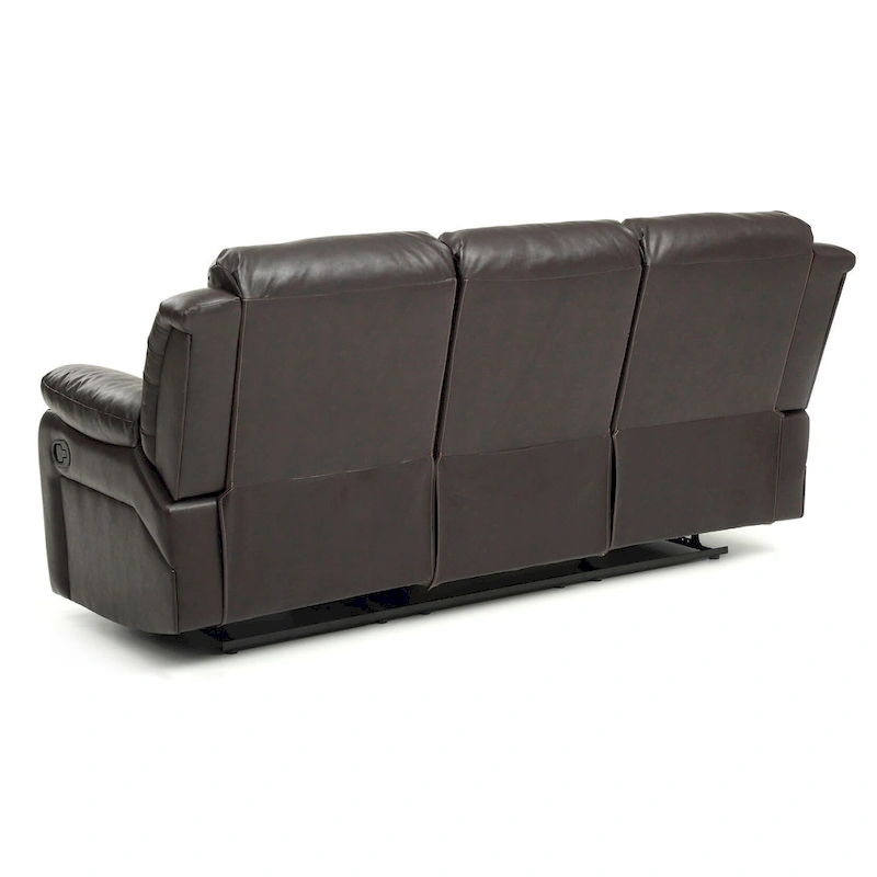Daria 85 in. W Flared Arm Faux Leather Straight Reclining Sofa - 37L x 85W x 41H