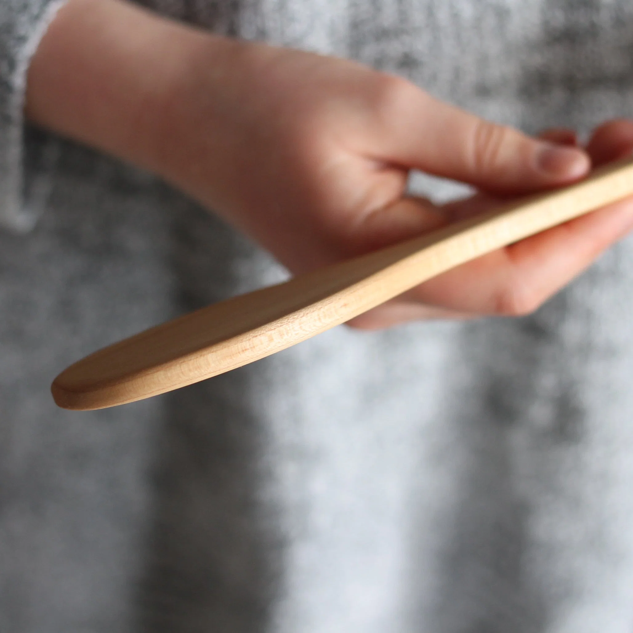 Handmade Wooden Thin Oval Paddle