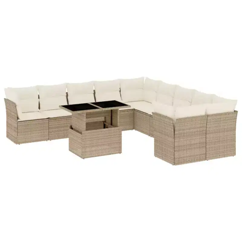 vidaXL Modular Garden Sofa Set with Cushions in Various Colors