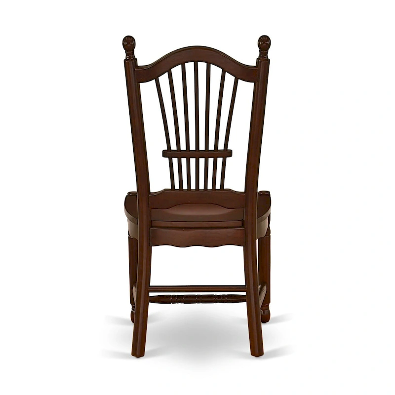 East West Furniture Dining Table Set- a Rectangle Kitchen Table and Dinette Chairs - Mahogany(Pieces Options)