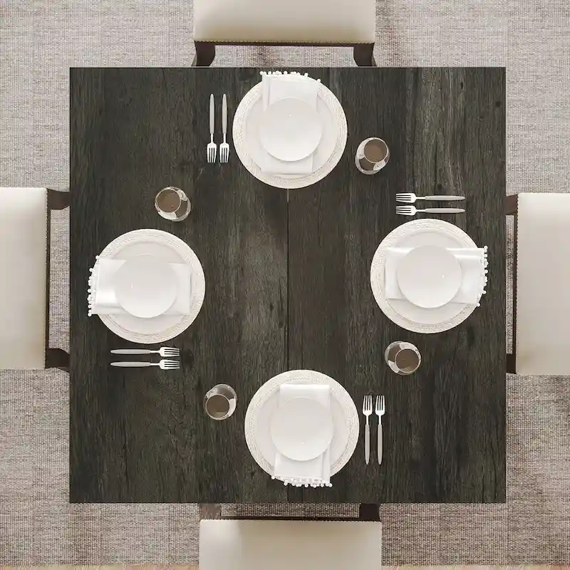 31.5 Inch Square Dining Table, Wood Kitchen Table Small Dinner Table Farmhouse Dining Room Table