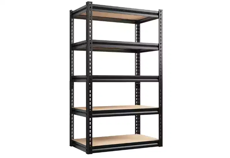 WhizMax 5-Tier Storage Shelves, Heavy Duty Metal Shelving Unit, Adjustable Garage Storage Shelving Utility Rack, 48 L x 18 W x 73 H, Black