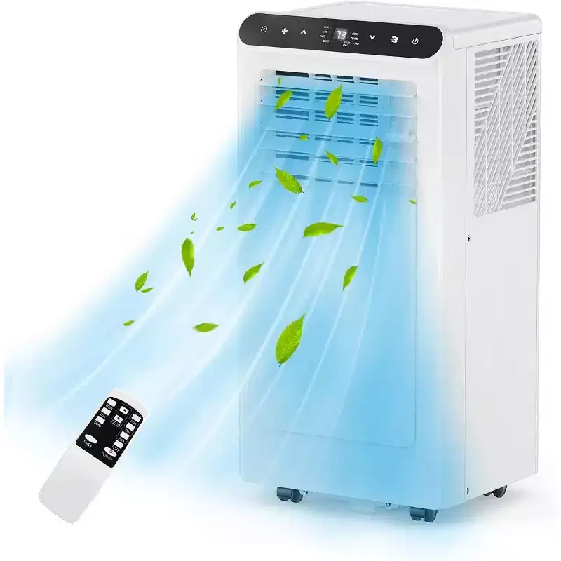 GustoWave 8,000 BTU 3-in-1 Portable Air Conditioner - Cools Up to 450 Sq.Ft, Quiet