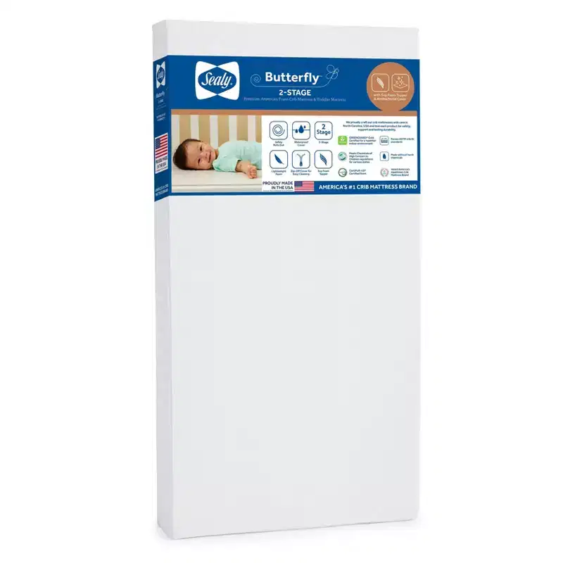 Antibacterial 2-Stage Foam Crib and Toddler Mattress
