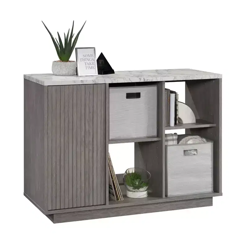 Sauder East Rock Accent Storage Cabinet Ashen Oak
