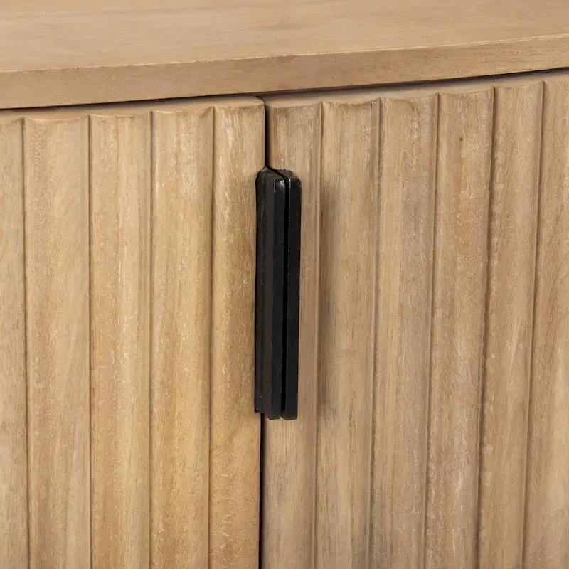 Terra Light Brown Solid Wood Accent Cabinet