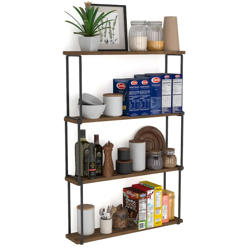 24x4.5 Living Room Shelf, Kitchen Shelf Decor, Walnut