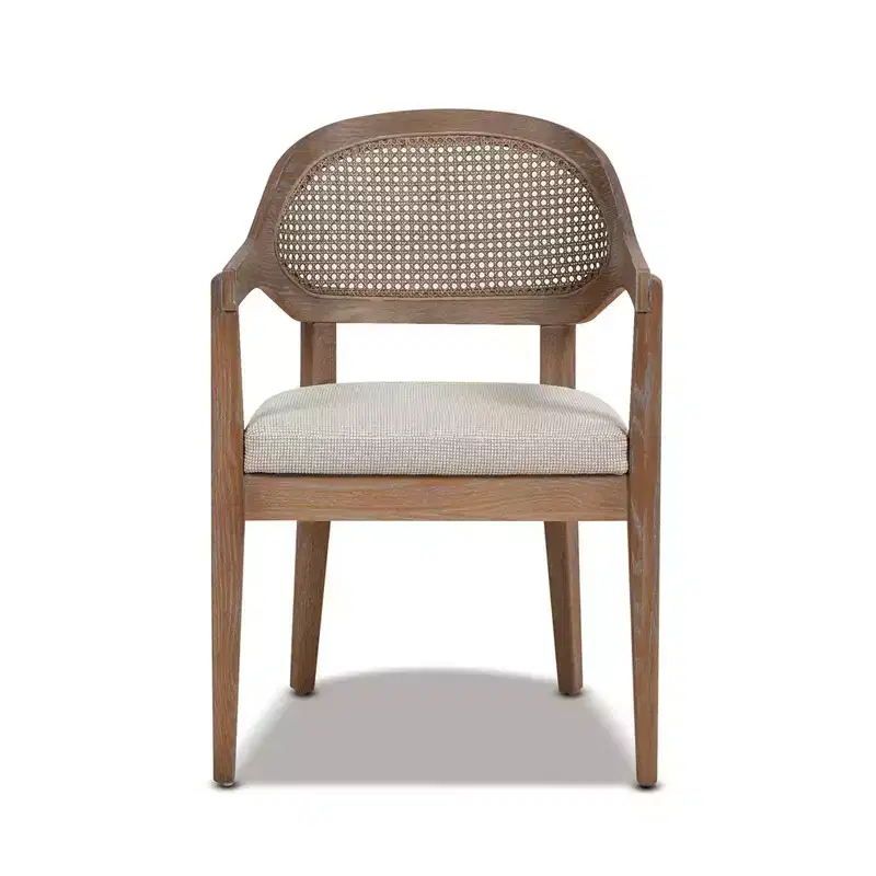 Americana Mid-Century Modern Cane Back Dining Chair