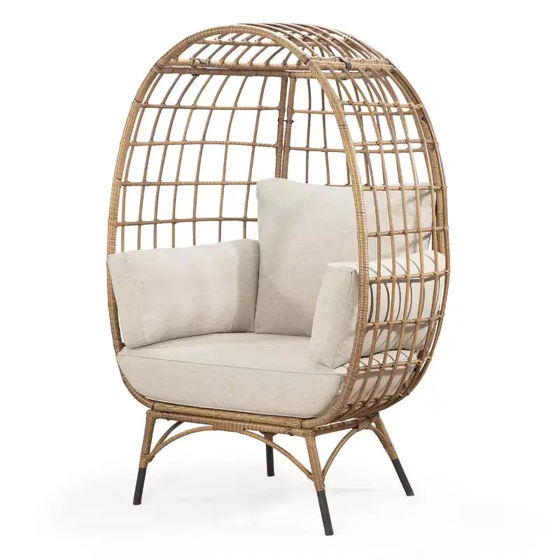 UPTIOT Egg Patio Chair with Cushions