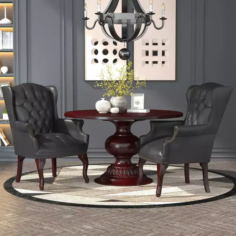Wingback Traditional Guest Chair Black - Boss Office Products