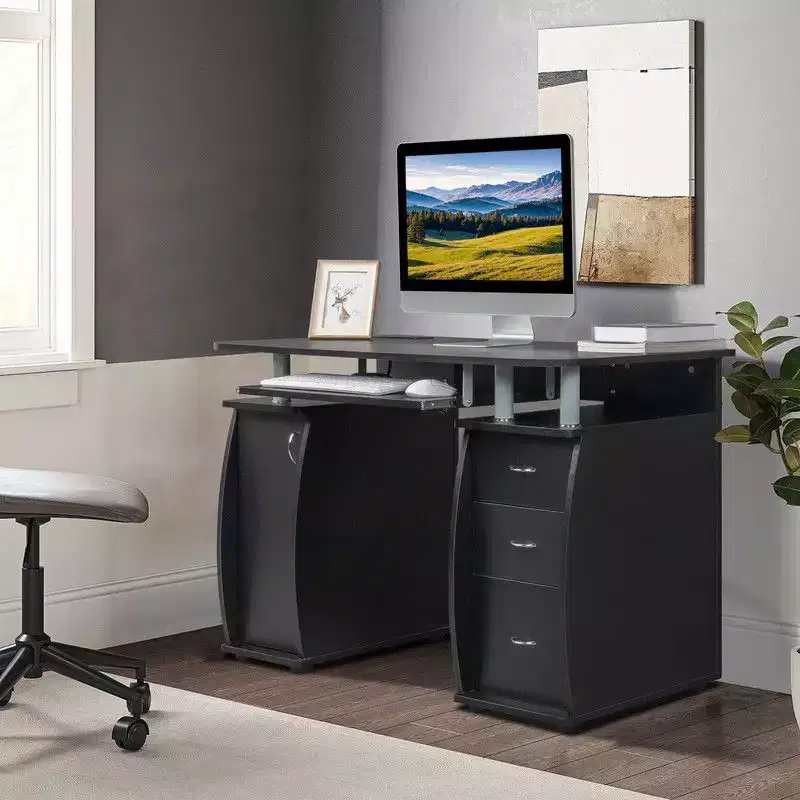 Karlhome 45in Computer Desk with 3 Drawers