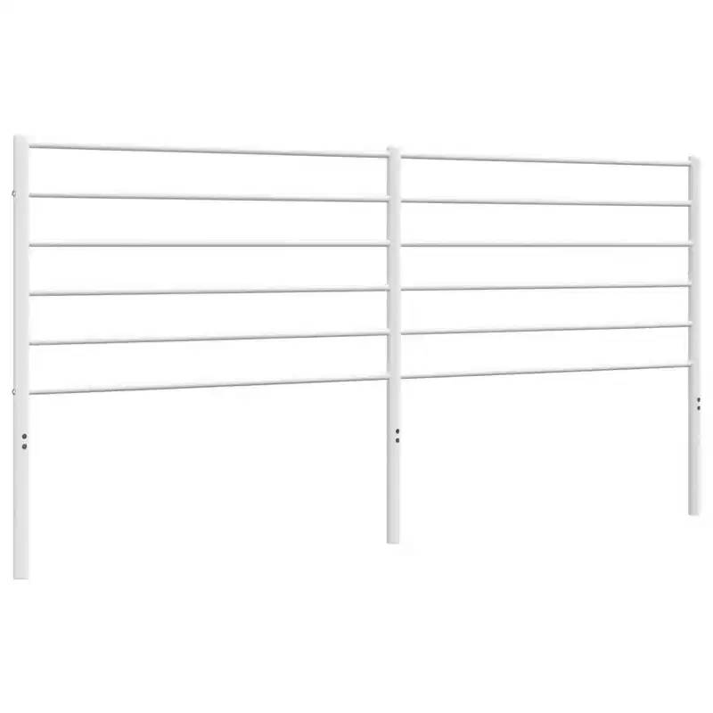 35.4-Inch White Metal Headboard for King Size Beds