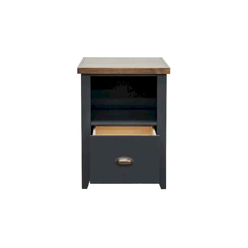 Modern Farmhouse 22 inch 1-drawer file, No Assembly Required, Two-Tone Finish