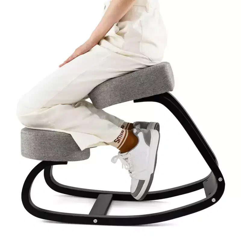 Rocking Kneeling Chair Ergonomic Posture Correcting Back Pain Padded Cushion