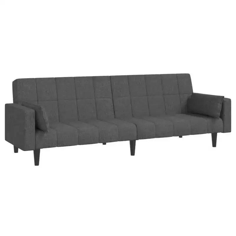 vidaXL 2-Seater Sofa Bed with Two Pillows Loveseat Couch Furniture Fabric