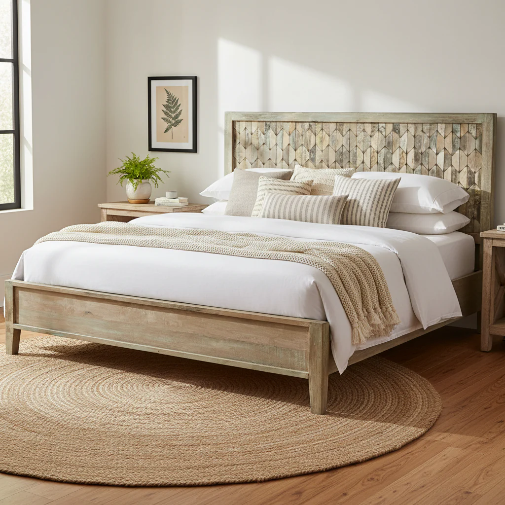 Vintage Reclaimed Teak Bed