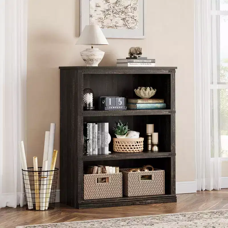 3-Shelf Bookcase Floor Standing Display Storage Shelves 40