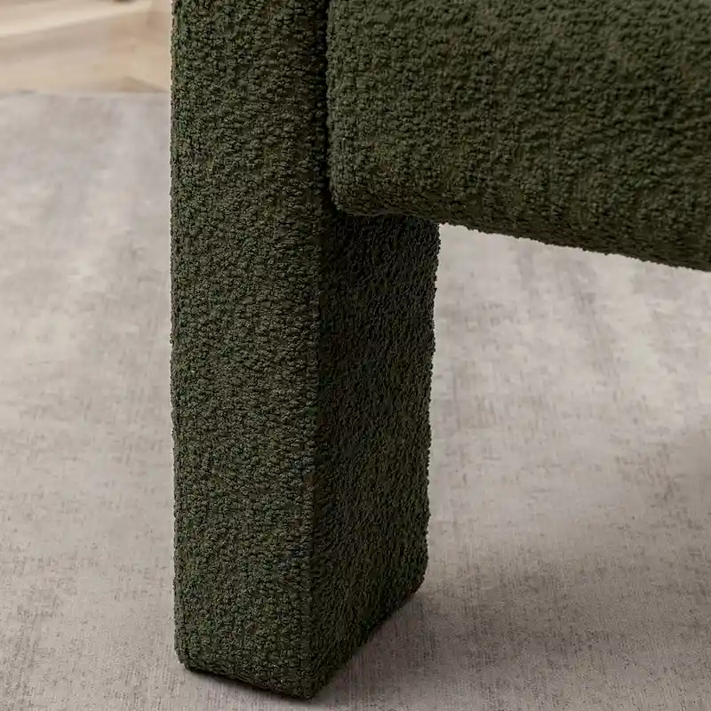 KINWELL 28 Wide Boucle Upholstered Square Armchair