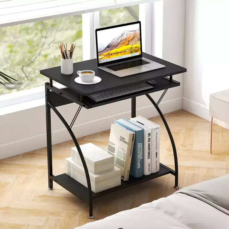 27.5 Laptop Table Computer Desk for Small Spaces with Pull-out Keyboard Tray