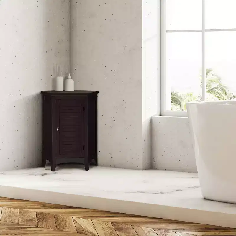 Teamson Home Glancy Freestanding Corner Floor Cabinet