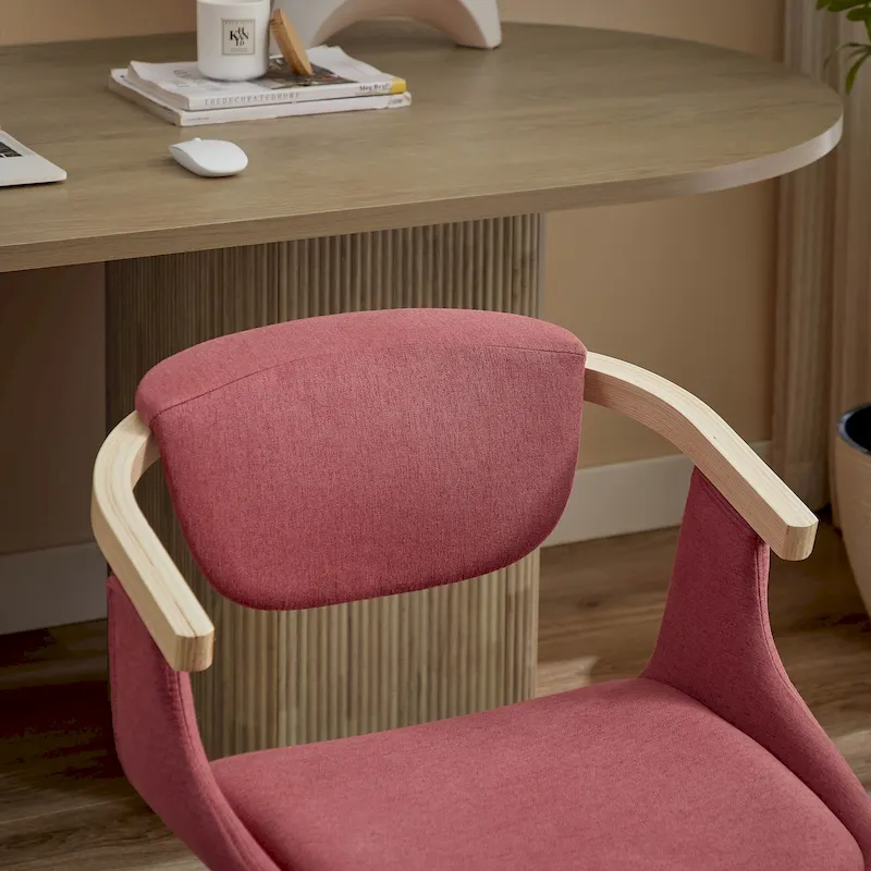 Modern Swivel Dining Chair, Upholstered Seat, 360-Degree Rotation, Mid-Century Style