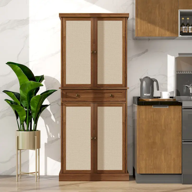 4 Door Cabinet with 1 Drawer & 4 Adjustable Shelves