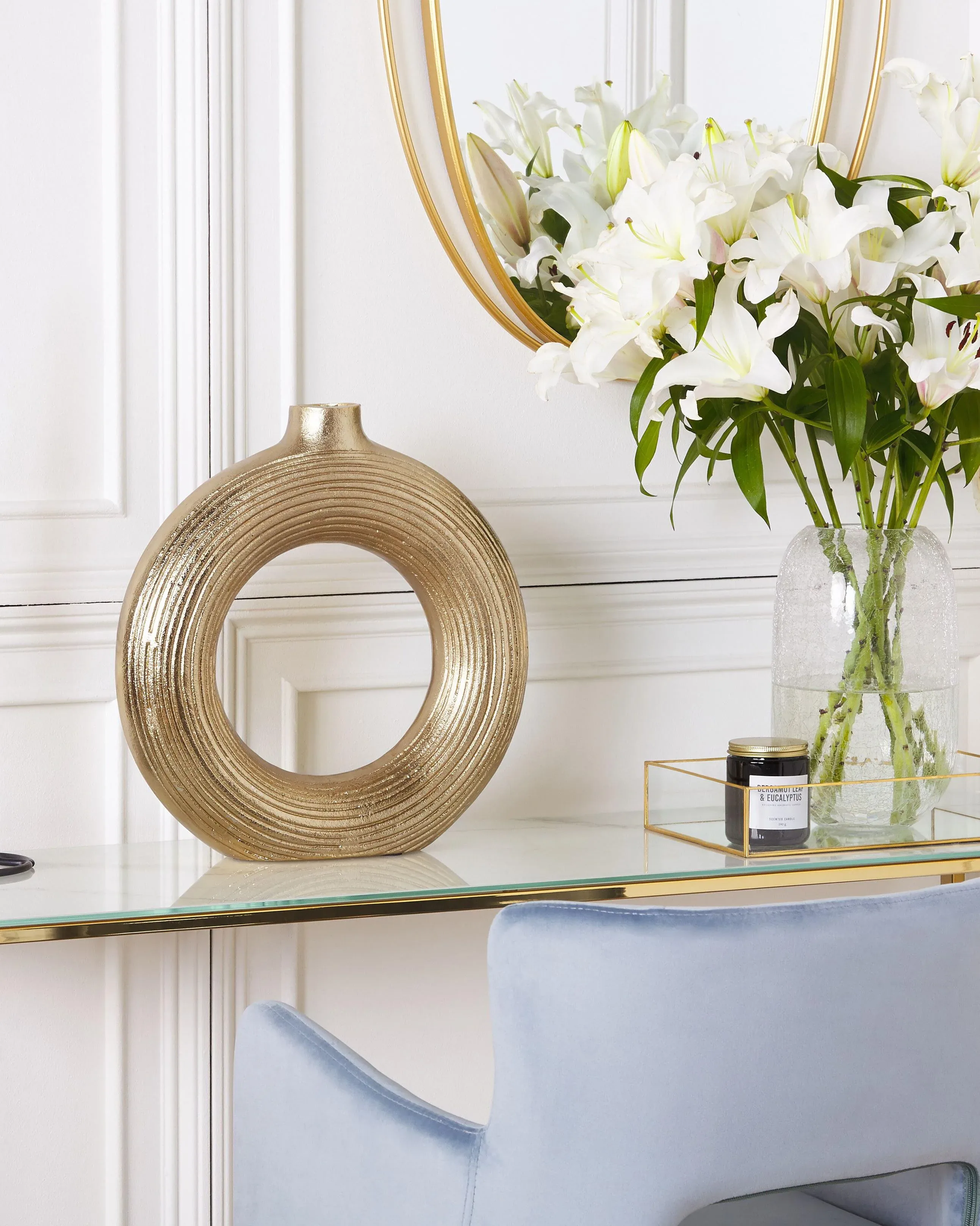 Vaso decorativo Metallo 40 cm Oro