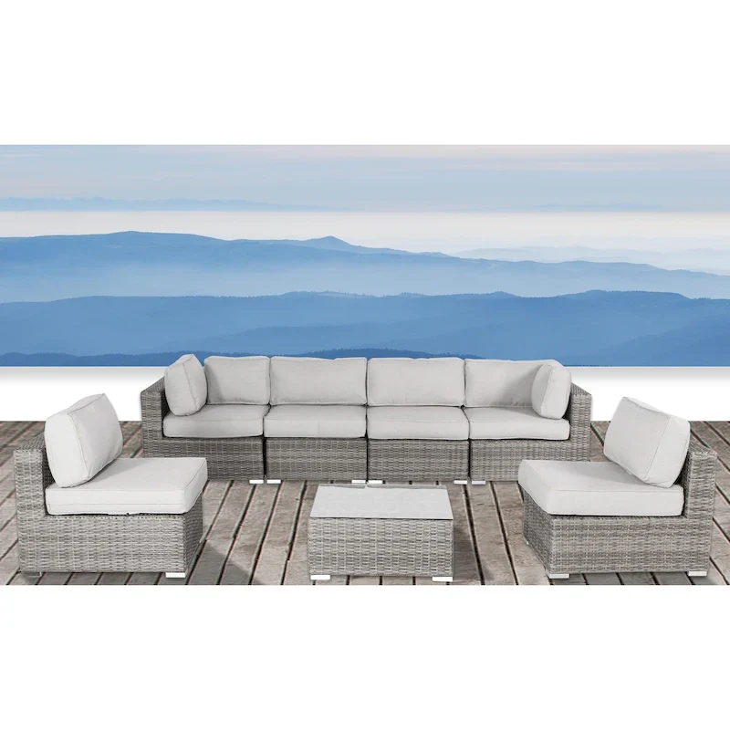 LSI Verona Wicker 7-piece Conversation Group with Cushion