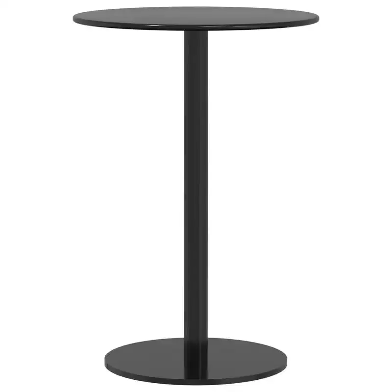 vidaXL Patio Table Round Black 19.7x28.3 Steel