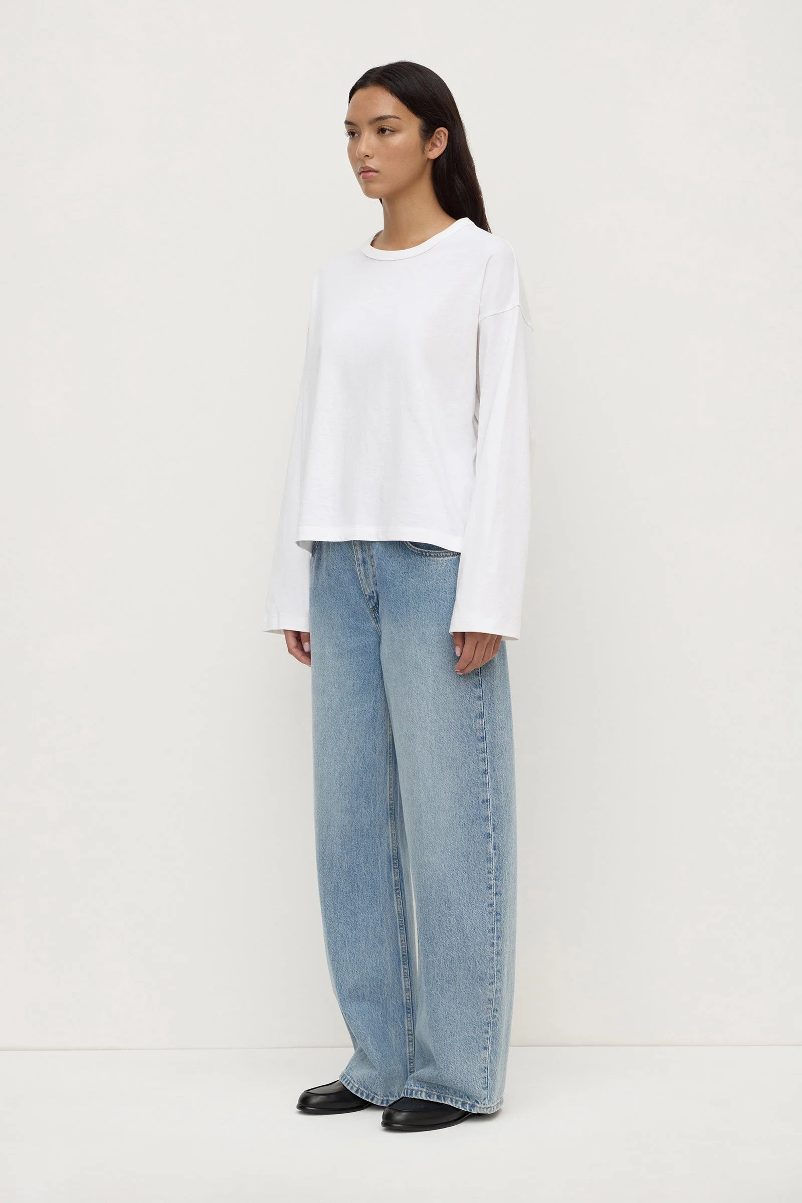 White Wide Sleeve Cotton Tee