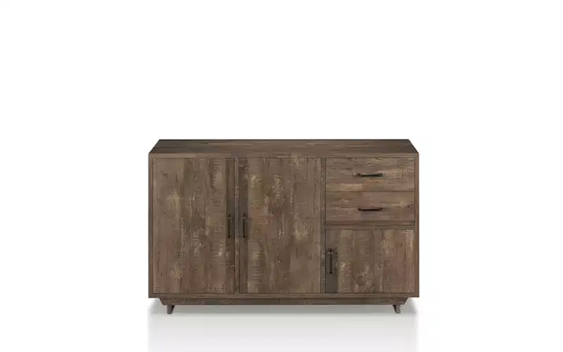 Iohomes Frakes Contemporary Buffet Table Natural Tone - HOMES: Inside + Out: Farmhouse Sideboard, Storage Console
