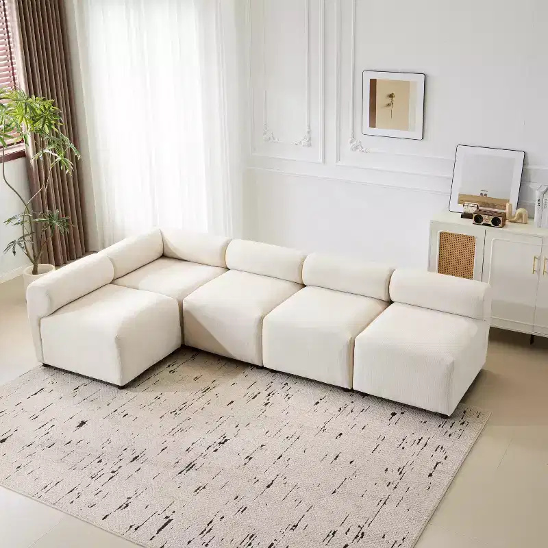 Christopher Knight Home Fermin Modern 5 Piece Modular Sectional Sofa with Rround Back