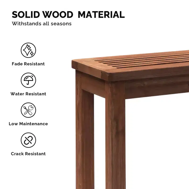 Karl Home | 45-Inch HDPE Backless Patio Bench